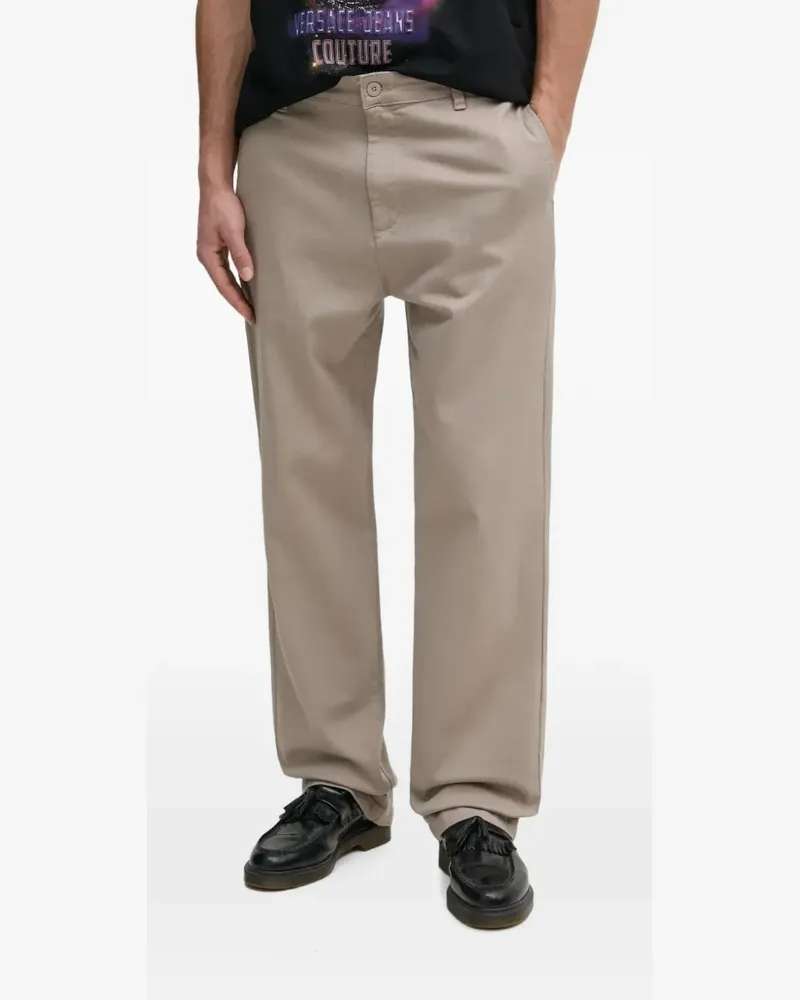 Alpha Industries logo-patch straight-leg trousers - Nude Nude