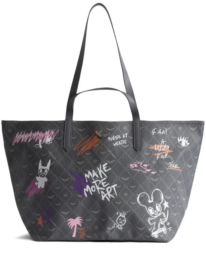 Zadig & Voltaire XL Z Shopper monogram tote bag - Grau Grau