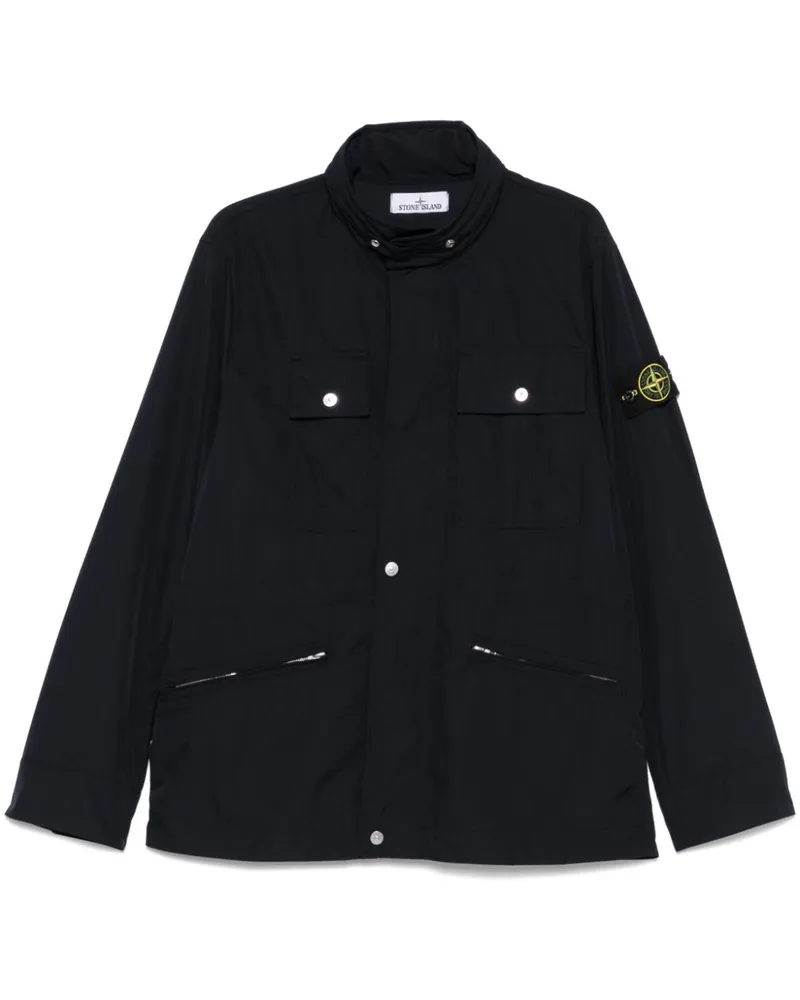 Stone Island Jacke mit Kompass-Patch - Blau Blau