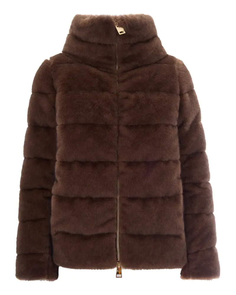 Herno Jacke mit Faux Fur - Braun Braun