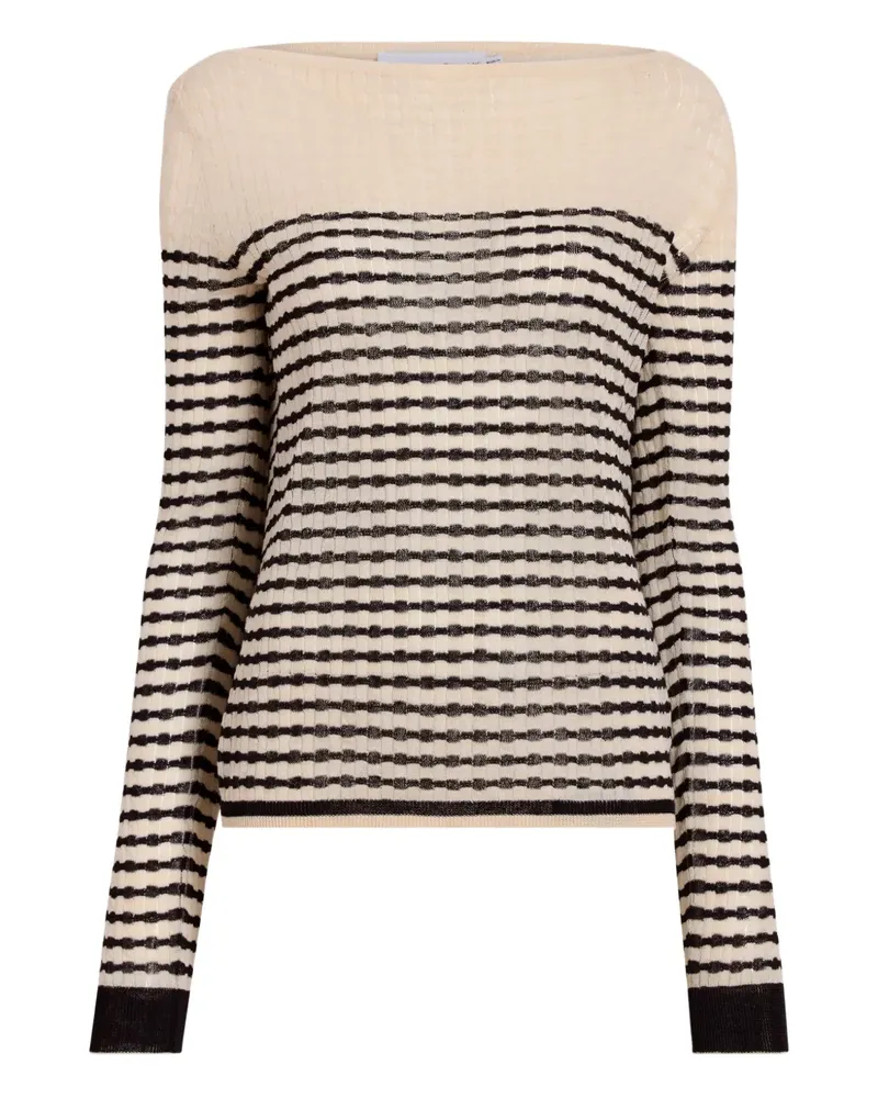 Proenza Schouler Gestreiftes Strickoberteil - Nude Nude