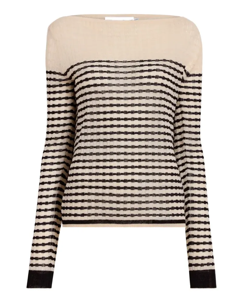 Proenza Schouler Gestreiftes Strickoberteil - Nude Nude