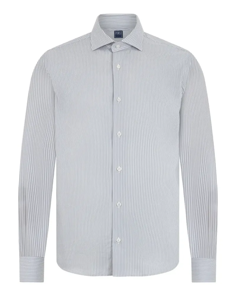 Fedeli striped long-sleeve shirt - Grau Grau