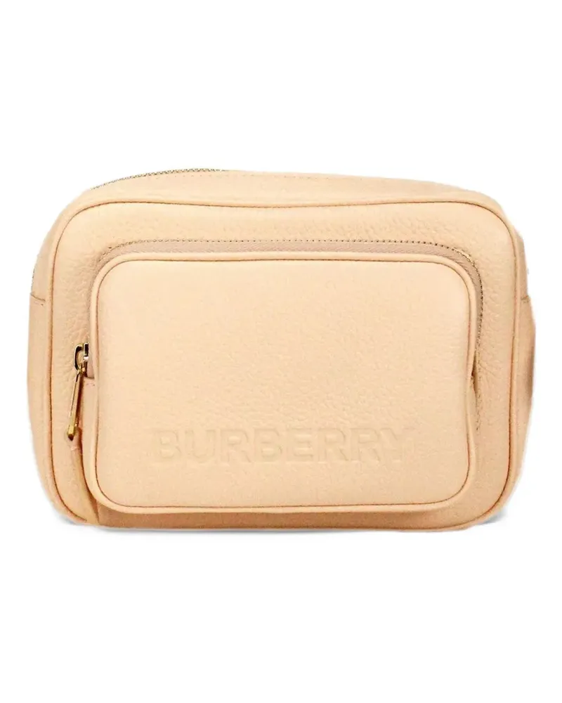 Burberry small Camera logo-debossed cross body bag - Nude Nude