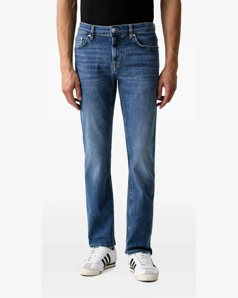 JOOP! faded-effect logo-patch jeans - Blau Blau