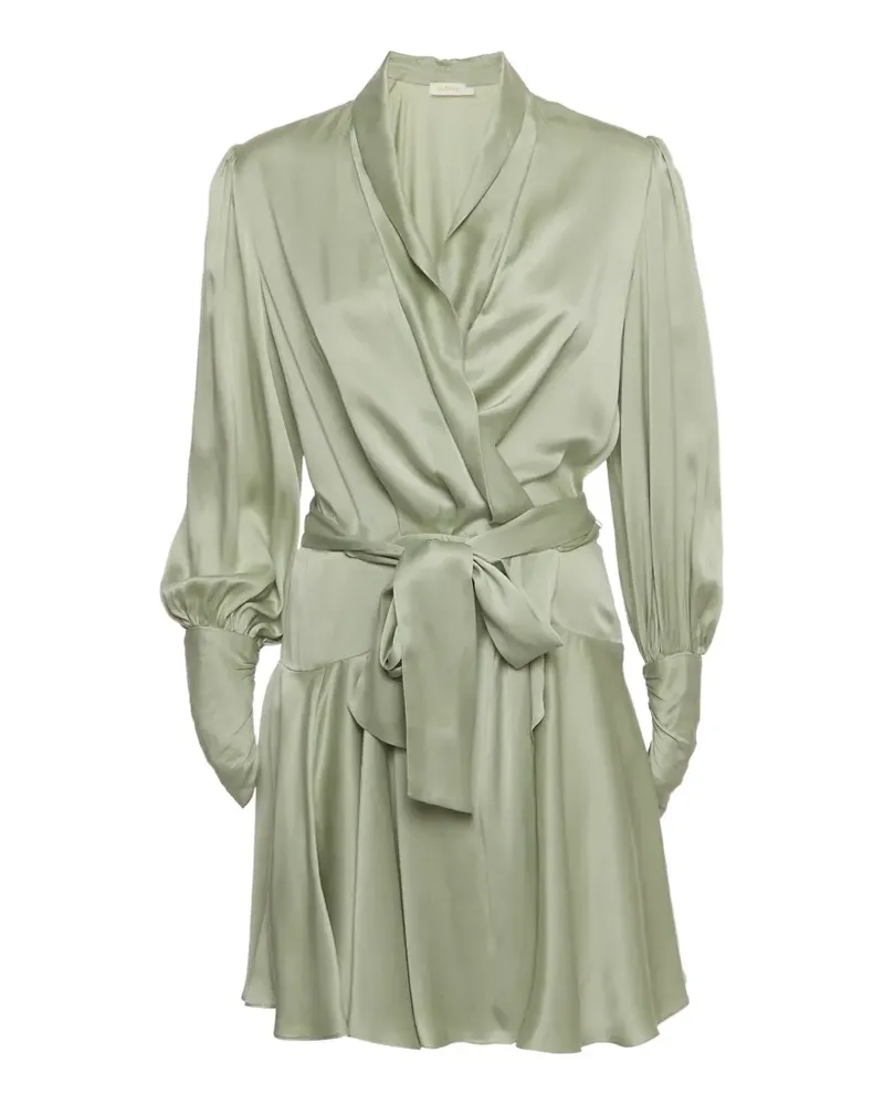 Zimmermann Gewickeltes Minikleid - Grün Grün