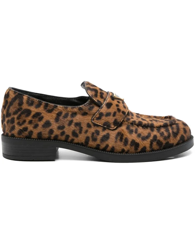 Prada Loafer mit Triangel-Logo - Braun Braun