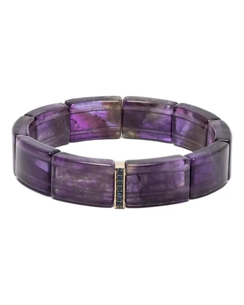 Sydney Evan Goldarmbänder mit Amethyst und Saphir - Violett Violett