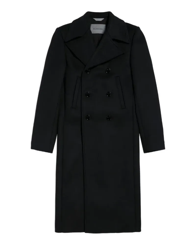 Balenciaga double-breasted skinny-fit coat - Schwarz Schwarz