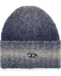 Diesel Pelo Beanie mit Logo-Stickerei Blau