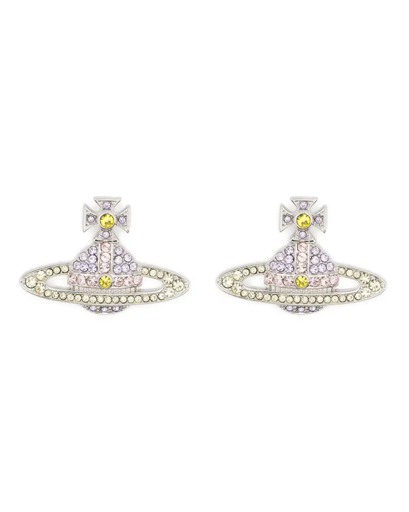 Vivienne Westwood Orb Ohrringe mit Kristallen - Silber Silber
