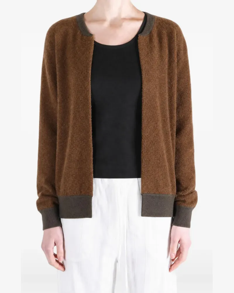 Frenckenberger Cardigan mit Reißverschluss - Braun Braun