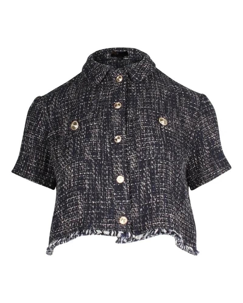 Maje cropped tweed top - Blau Blau