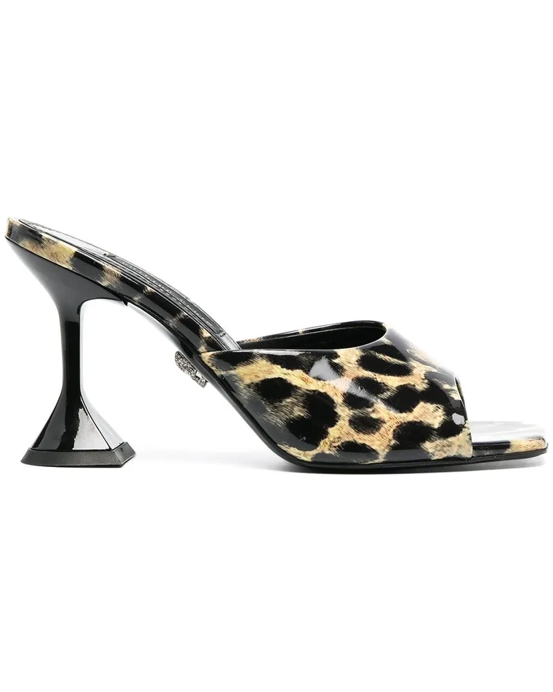 Philipp Plein Sandalen mit Leoparden-Print - Schwarz Schwarz