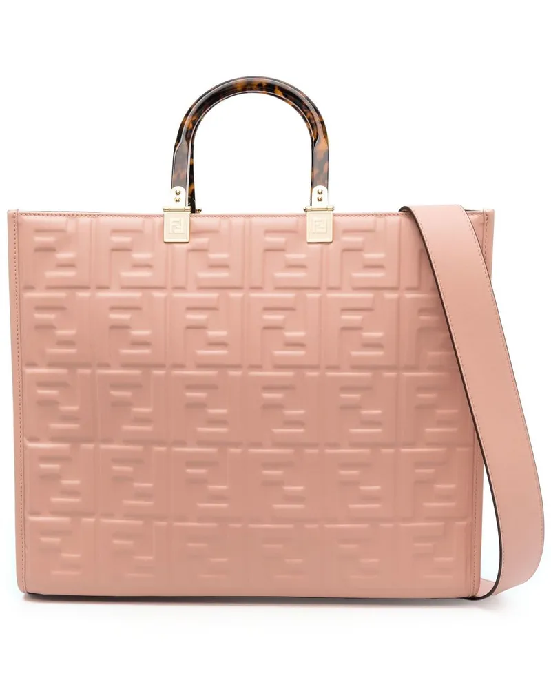 Fendi Shopper mit FF-Prägung - Rosa Rosa