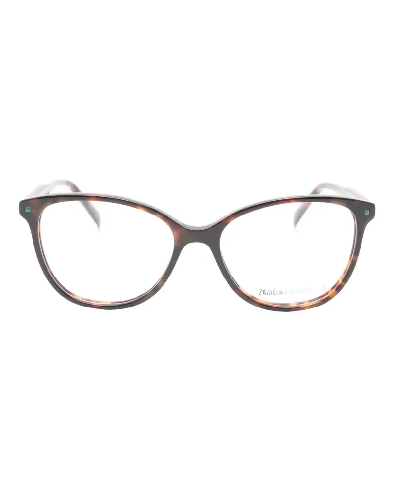 Zadig & Voltaire tortoiseshell-effect cat-eye glasses - Braun Braun