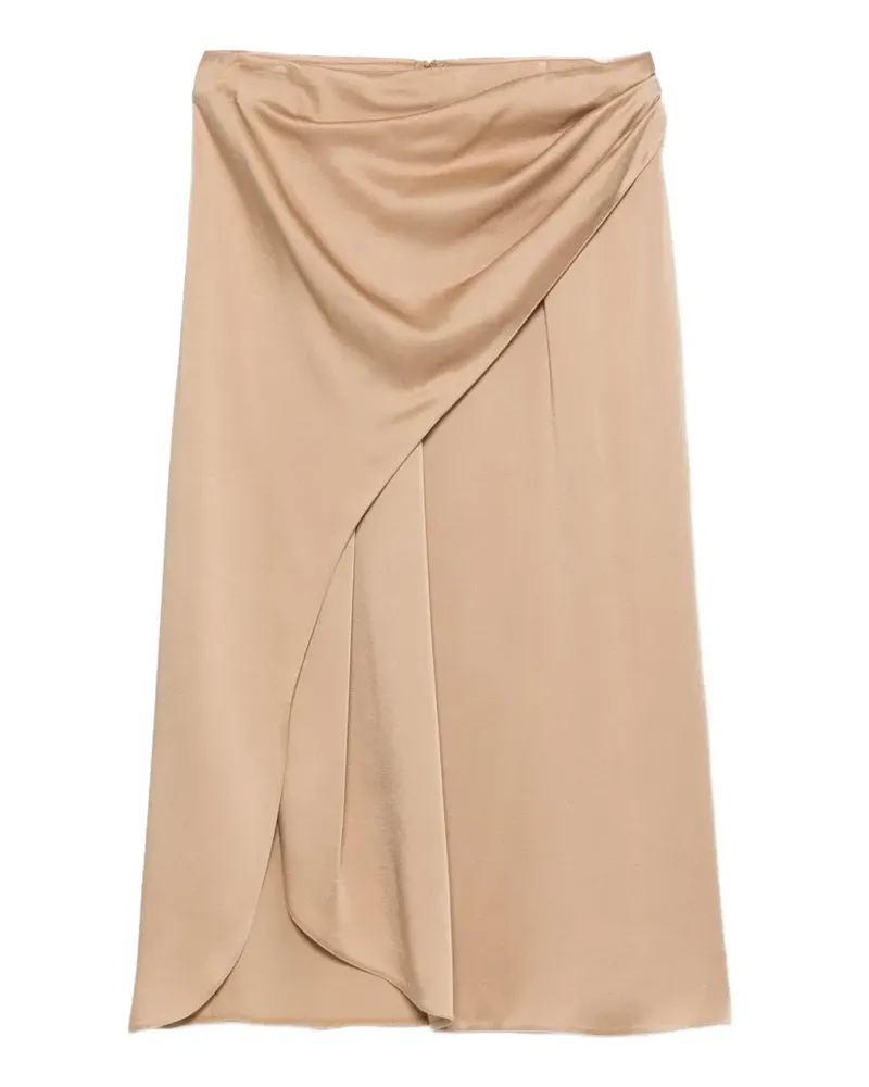 Elie Saab Gewickelter Midirock - Nude Nude