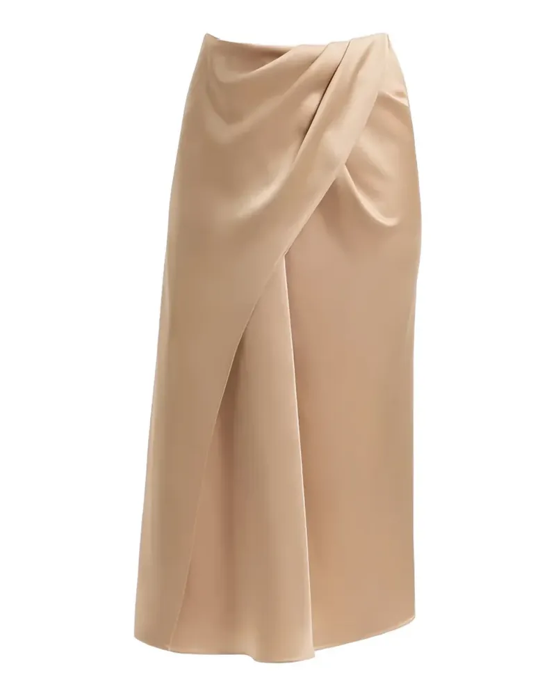 Elie Saab Gewickelter Midirock - Nude Nude