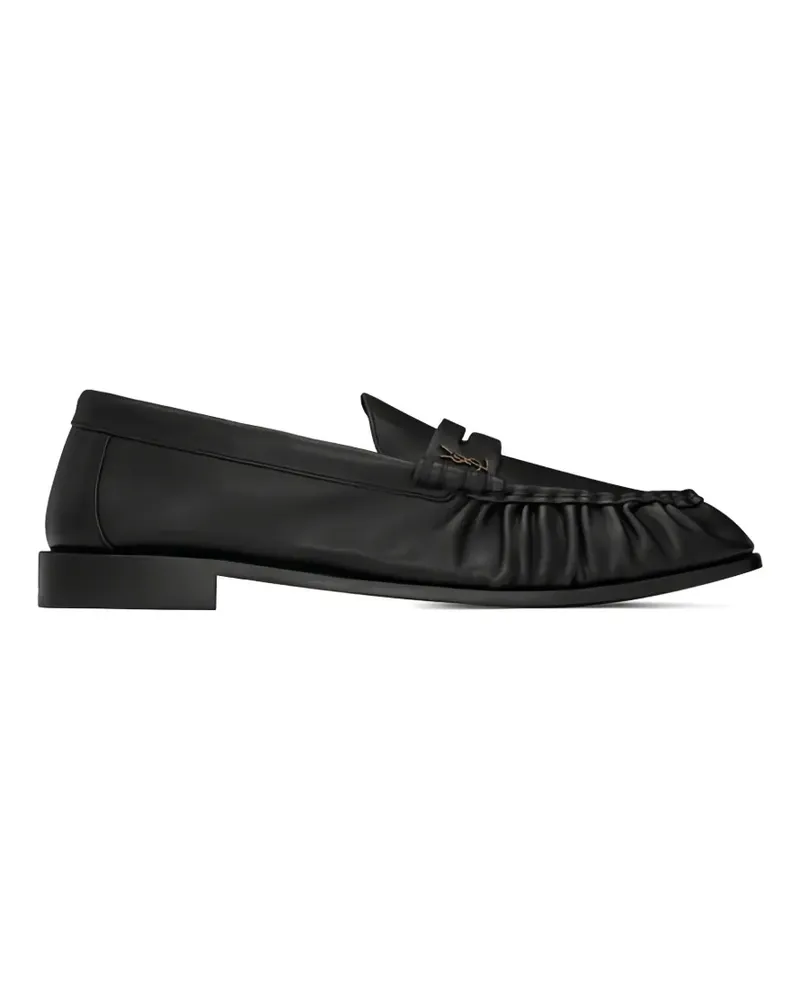 Saint Laurent Loafer mit Falten - Schwarz Schwarz