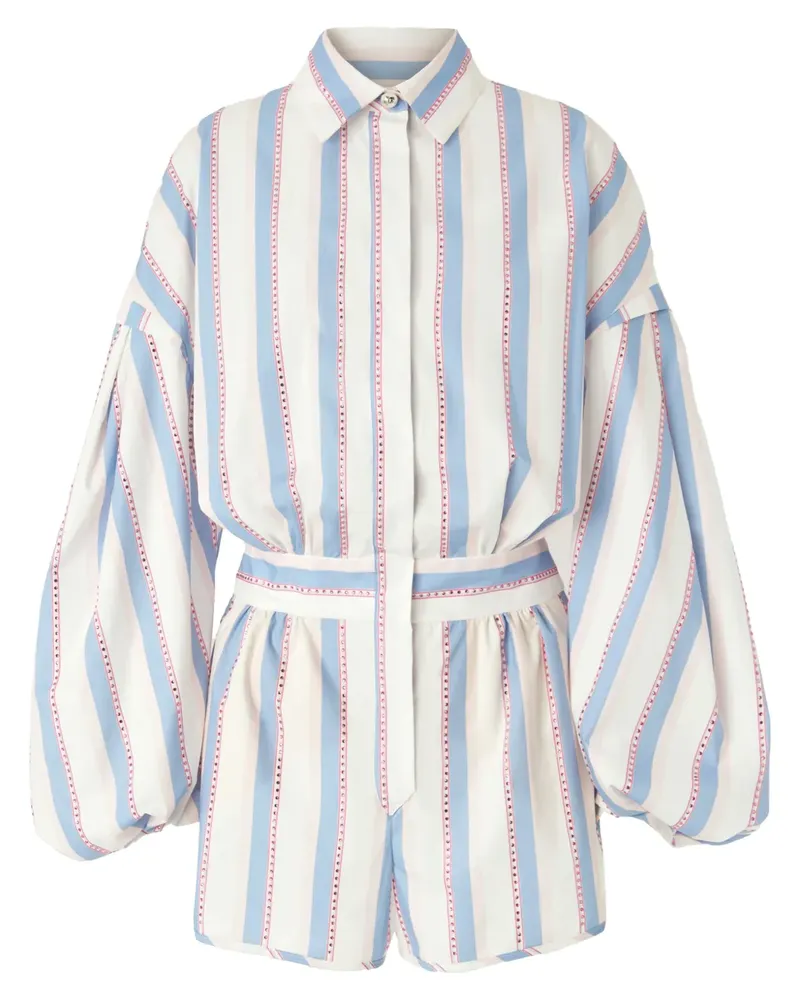 Genny Playsuit mit Ballonärmeln - Weiß Weiß