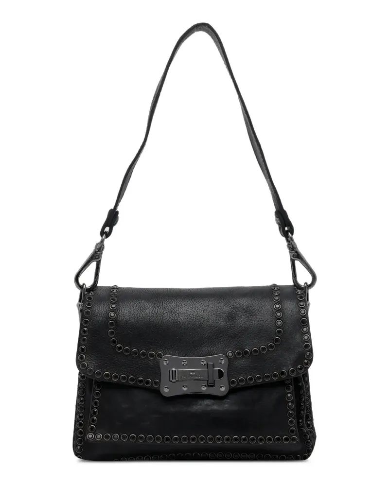 Campomaggi Kleine Agnese Umhängetasche - Schwarz Schwarz