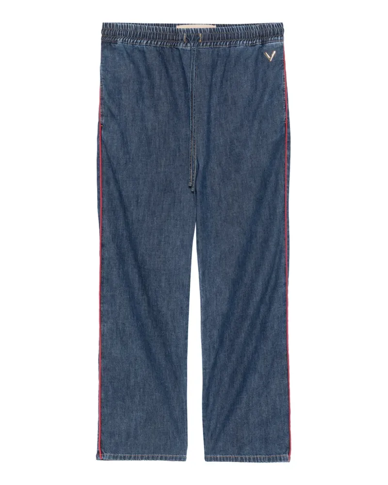 Valentino Garavani Jeans mit Kontrastpaspeln und Kordelzug - Blau Blau