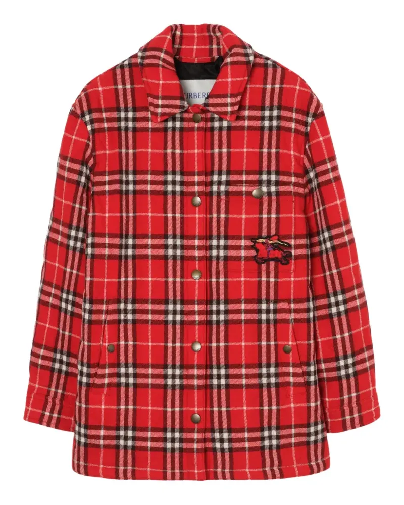 Burberry check appliquéd wool jacket - Rot Rot