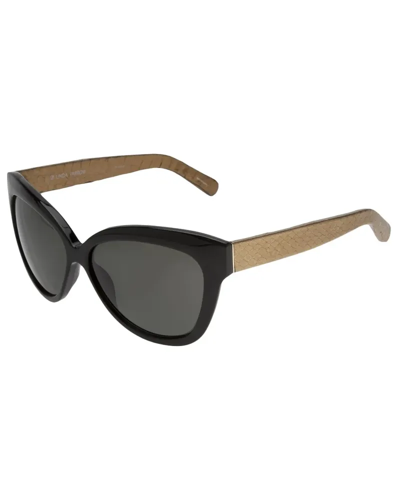 Linda Farrow Snake Stem' Sonnenbrille - Schwarz Schwarz