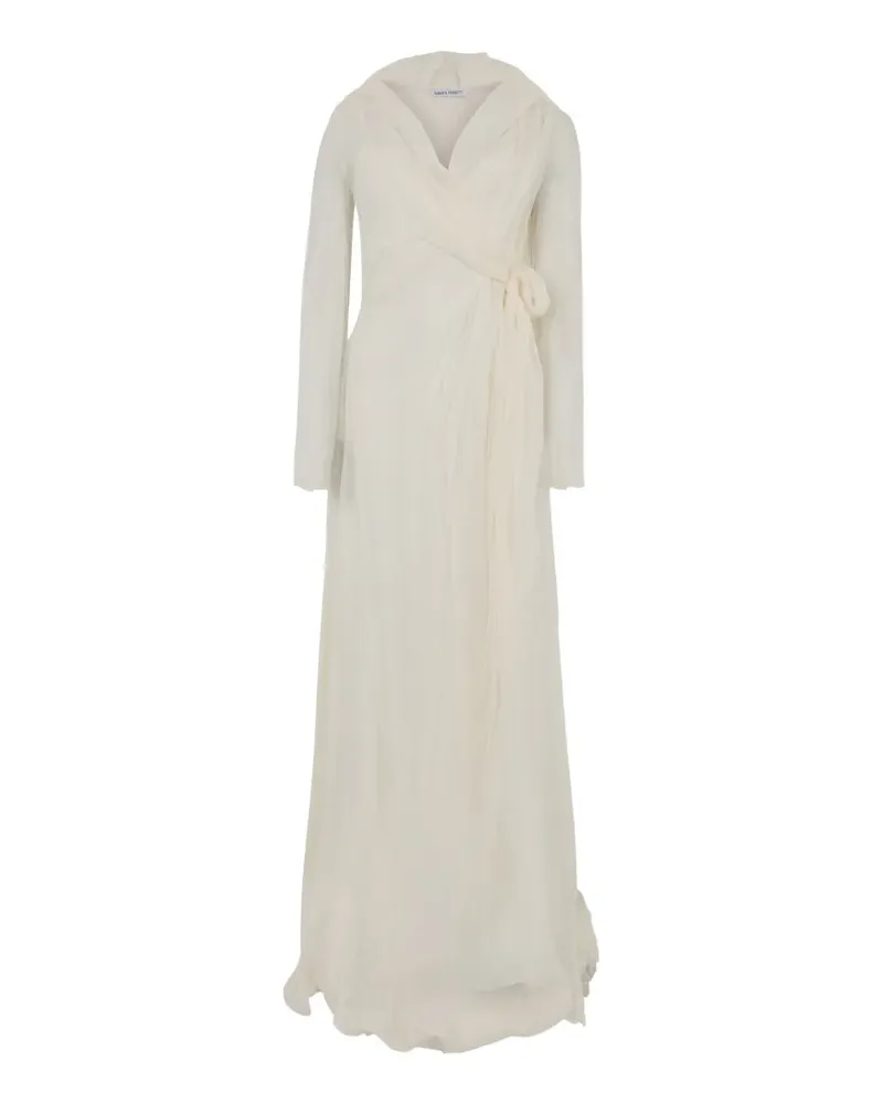 Alberta Ferretti Drapiertes Maxikleid - Weiß Weiß