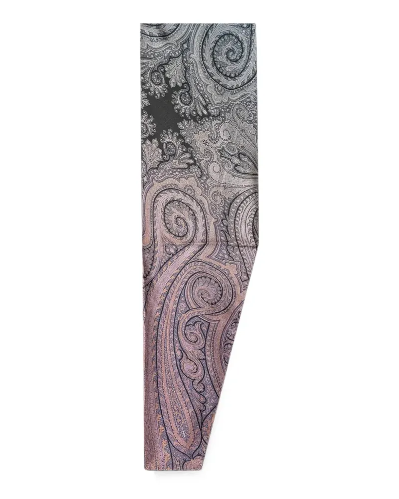 Pierre-Louis Mascia Seidenschal mit Paisley-Print - Grau Grau