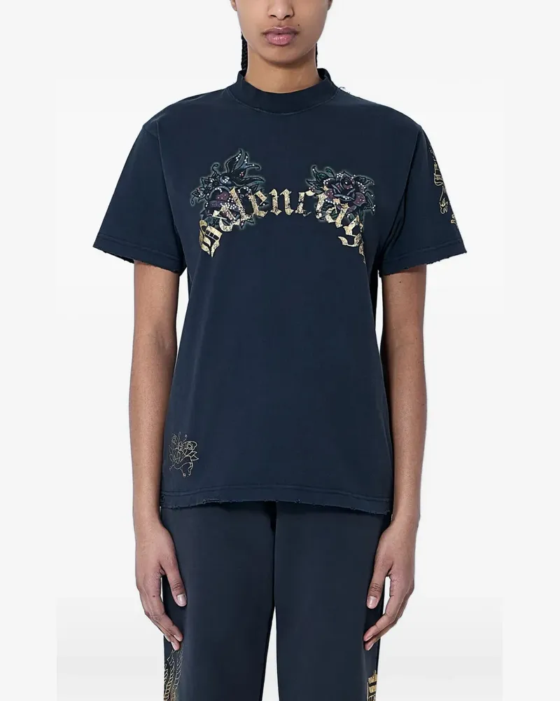 Balenciaga T-Shirt mit Print - Schwarz Schwarz