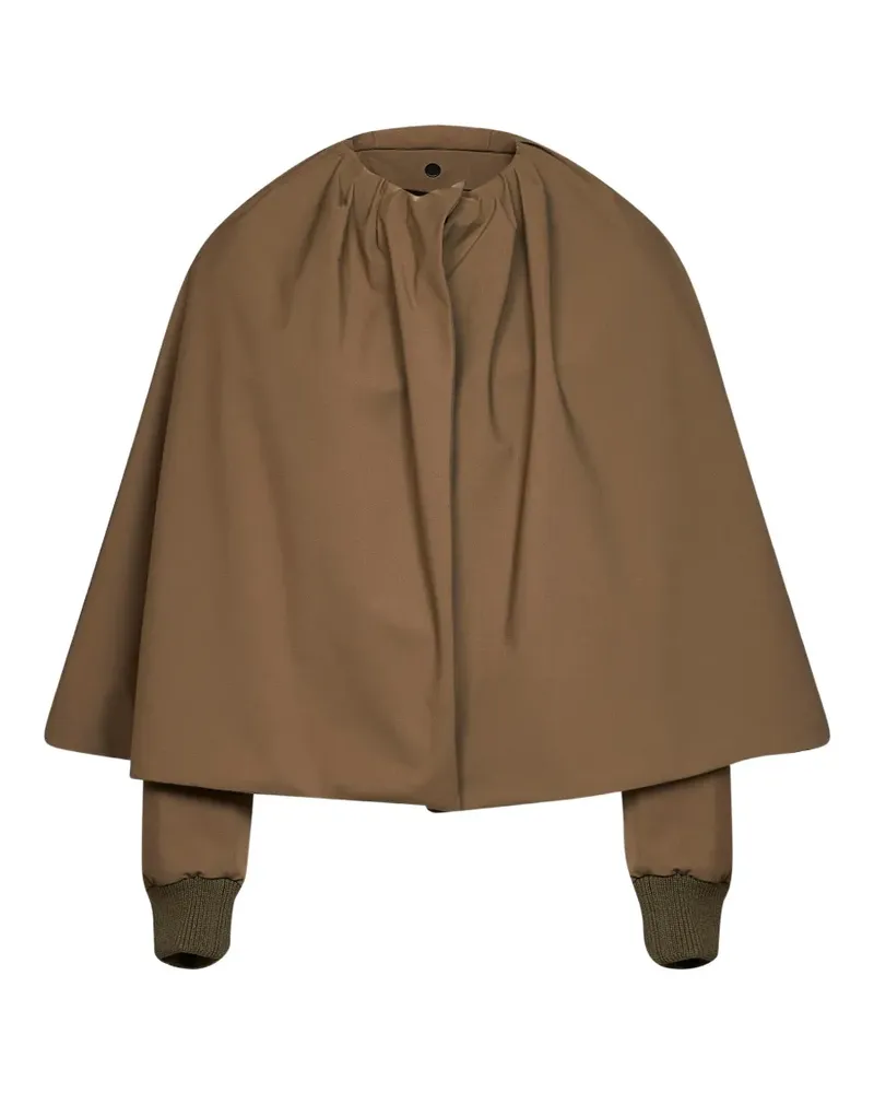 Balenciaga bomber cape in khaki - Braun Braun
