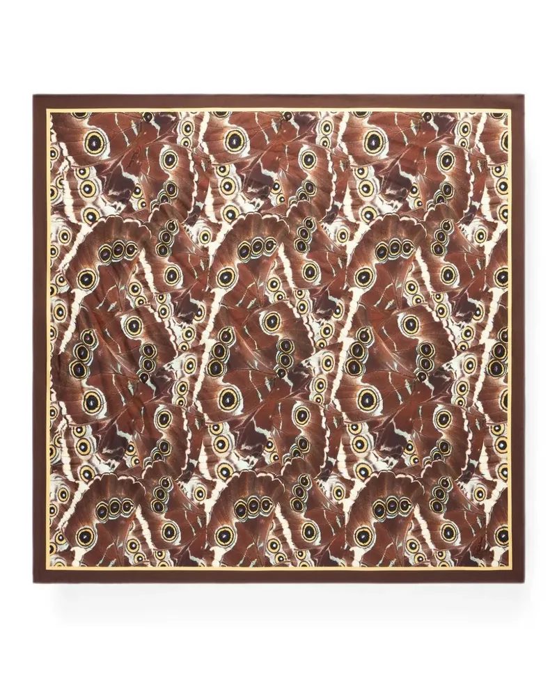 Roberto Cavalli Schal mit Schmetterling-Print - Braun Braun