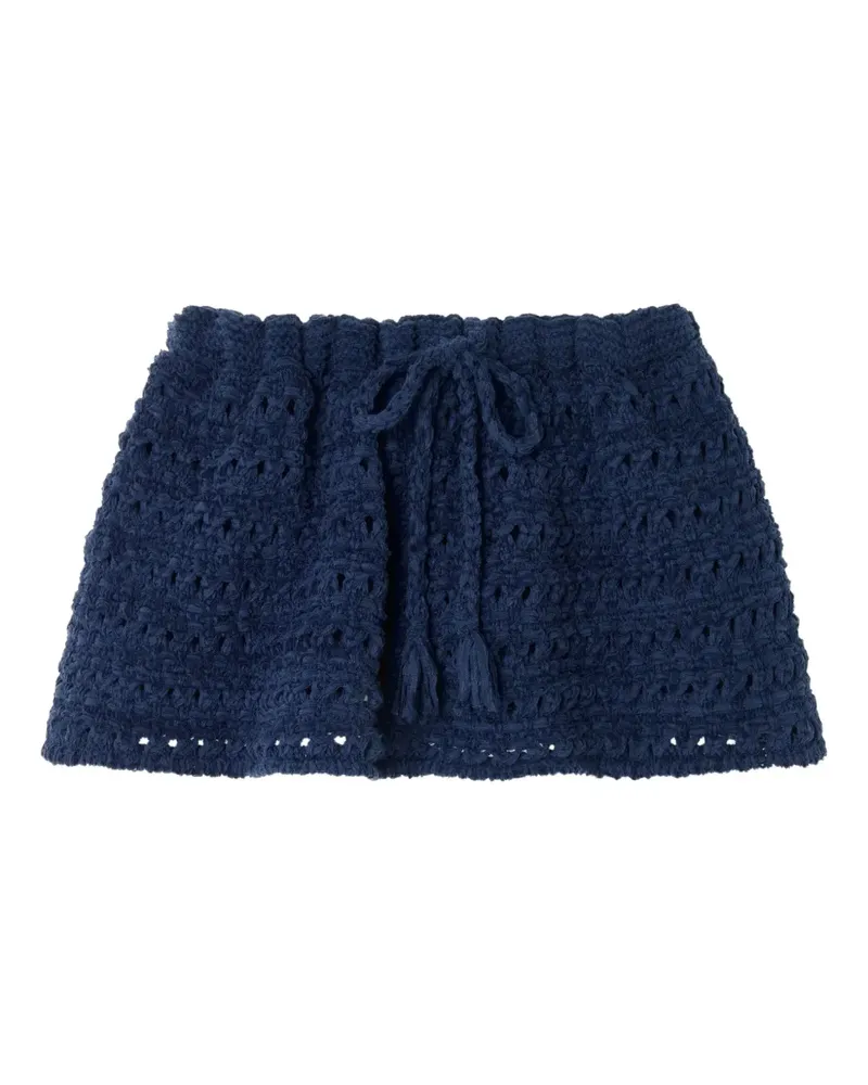 Alanui Gehäkelter The Breath of the Lagoon Minirock mit Quasten - Blau Blau