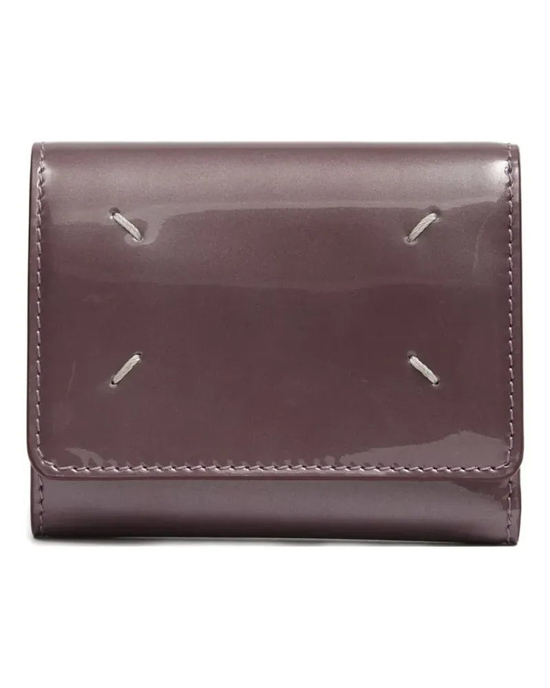 Maison Margiela Clip 3 Portemonnaie mit Ziernaht - Braun Braun