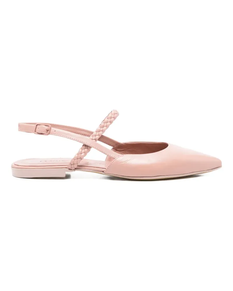 POMME D'OR Ingrid braided slingback flat pumps - Rosa Rosa