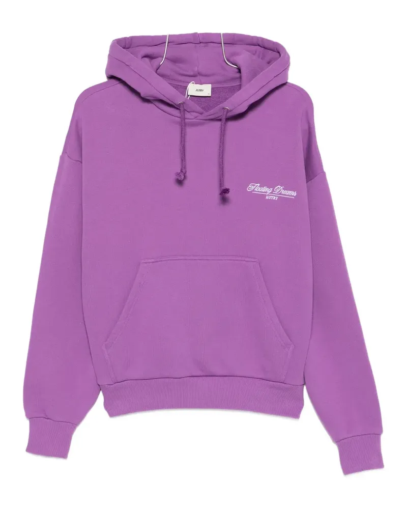 AUTRY logo-embroidered hoodie - Violett Violett