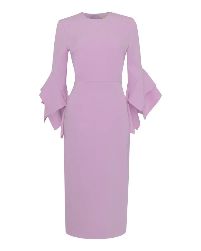 Roksanda Ilincic Ronda tiered-sleeve midi dress - Rosa Rosa