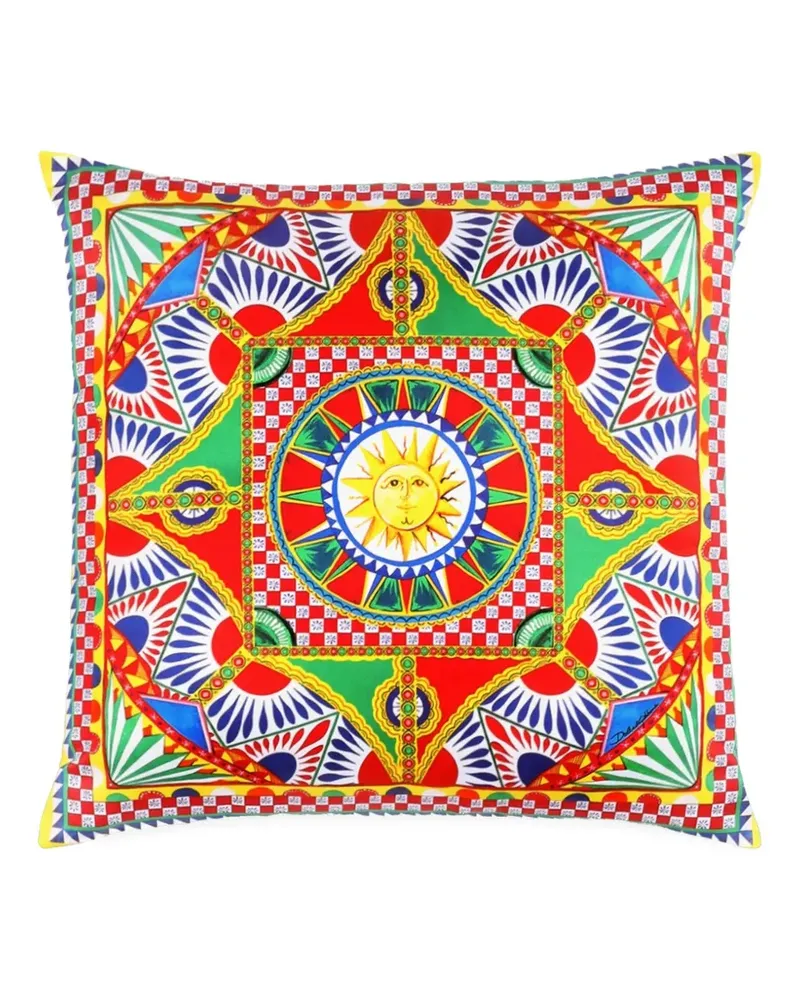 Dolce & Gabbana small duchess patterned cushion (45cm x 45cm) - Rot Rot