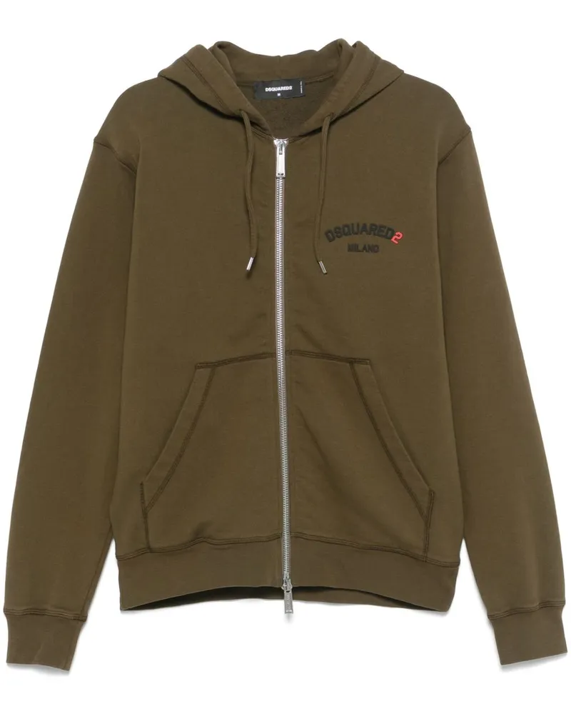 Dsquared2 Hoodie mit Logo-Applikation - Grün Grün