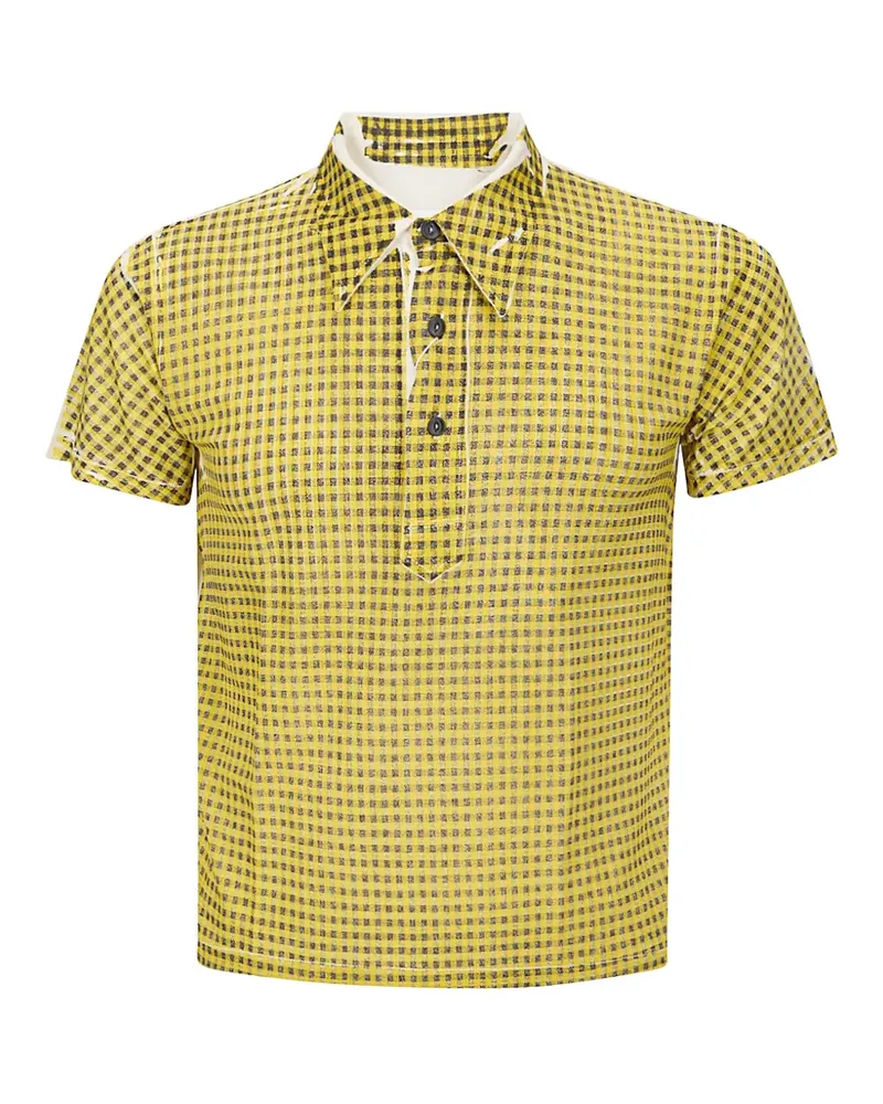 Maison Margiela plaid polo shirt - Gelb Gelb