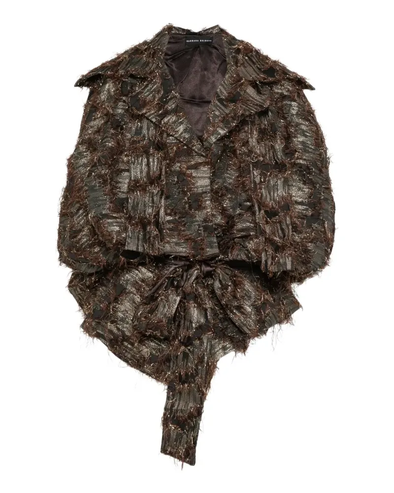 Barbara Bologna Angels frayed coat - Braun Braun