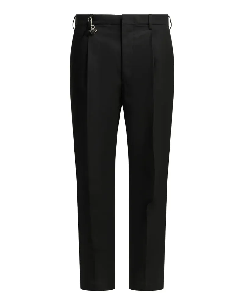 Prada triangle charm trousers - Schwarz Schwarz