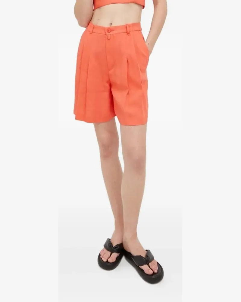 Drykorn Hoch sitzende Bundfaltenshorts - Orange Orange