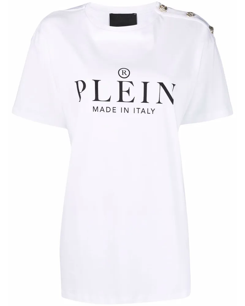 Philipp Plein T-Shirt mit Logo-Print - Weiß Weiß