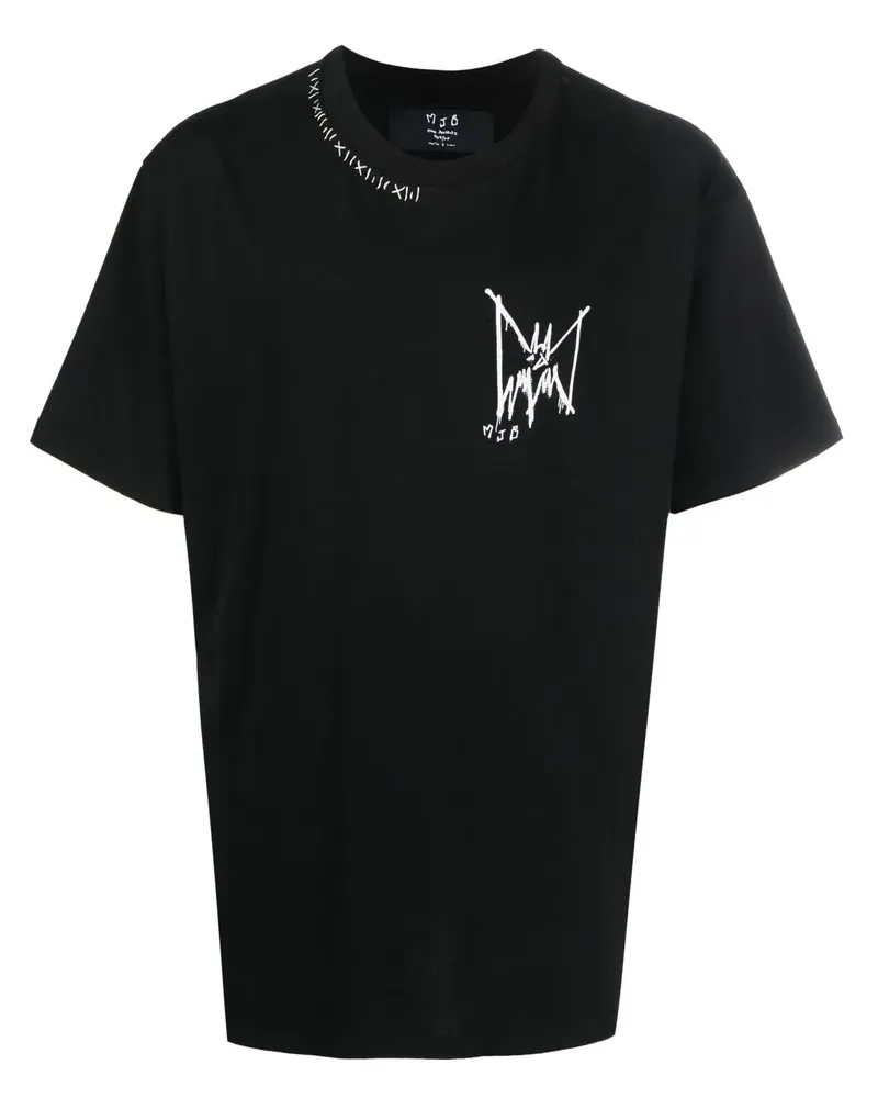 MJB T-Shirt mit Logo-Print - Schwarz Schwarz