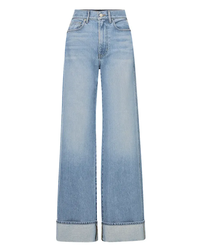 Veronica Beard High-Rise-Jeans mit umgeschlagenem Saum - Blau Blau