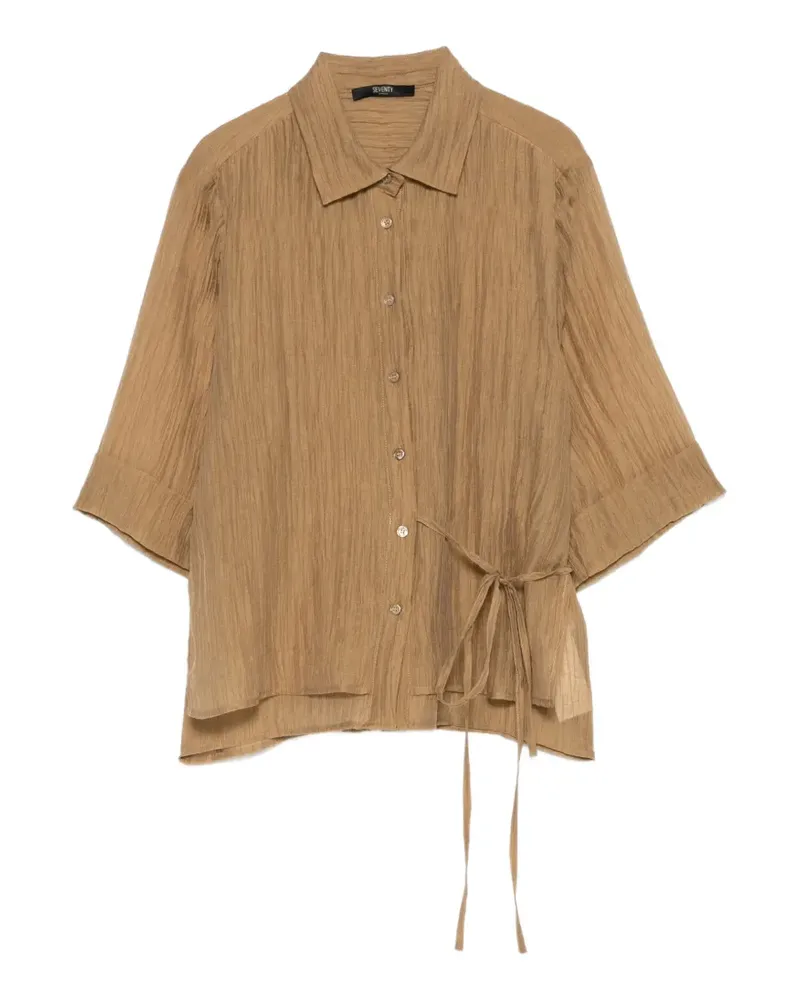 Seventy tie-waist shirt - Braun Braun