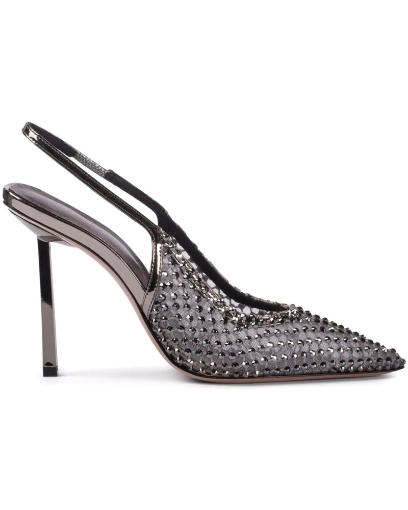 Le Silla Gilda Slingback-Pumps 80mm - Schwarz Schwarz