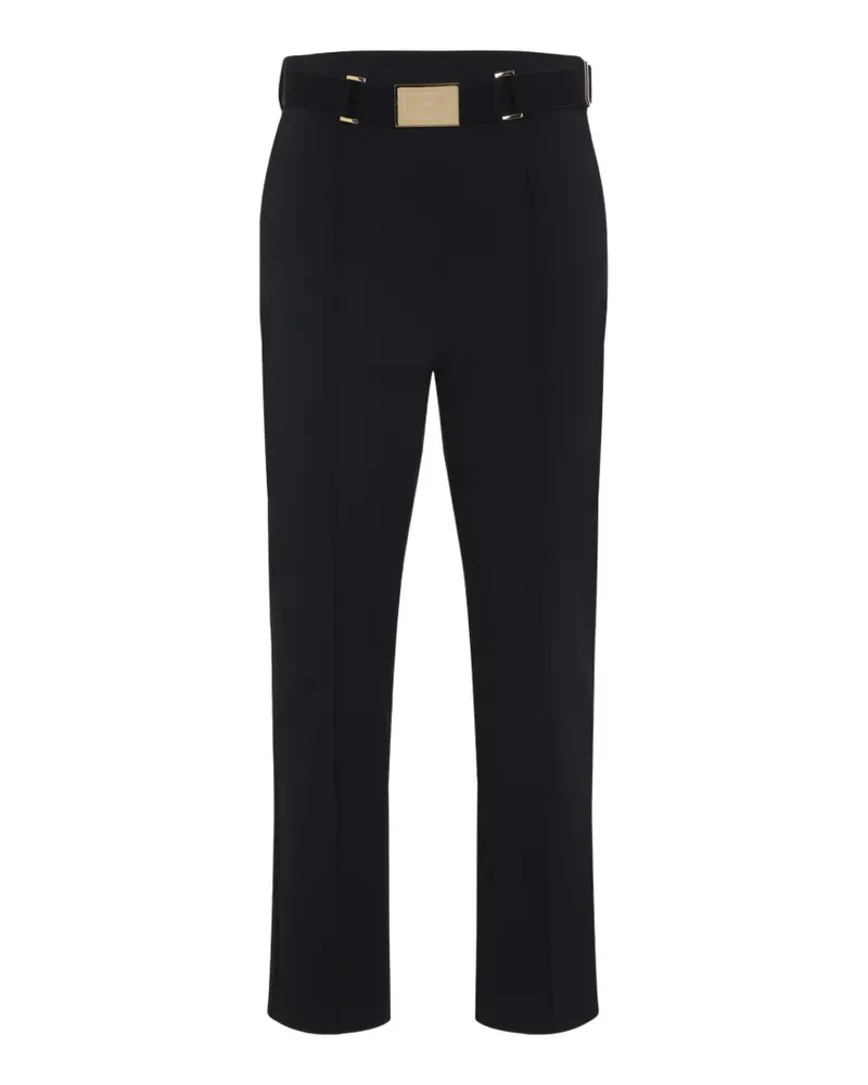 Elisabetta Franchi buckle belted trousers - Schwarz Schwarz